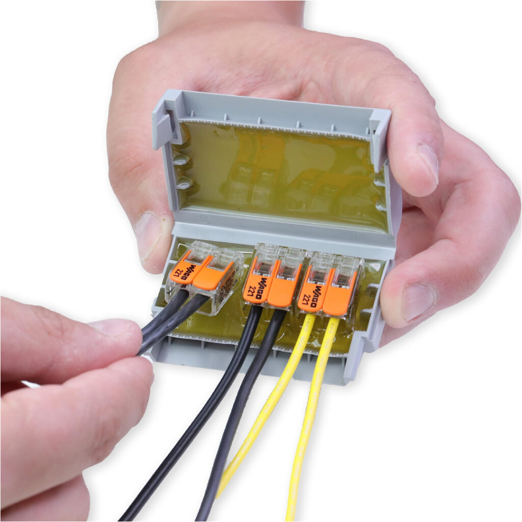 Clemas Wago 221 y Gelbox